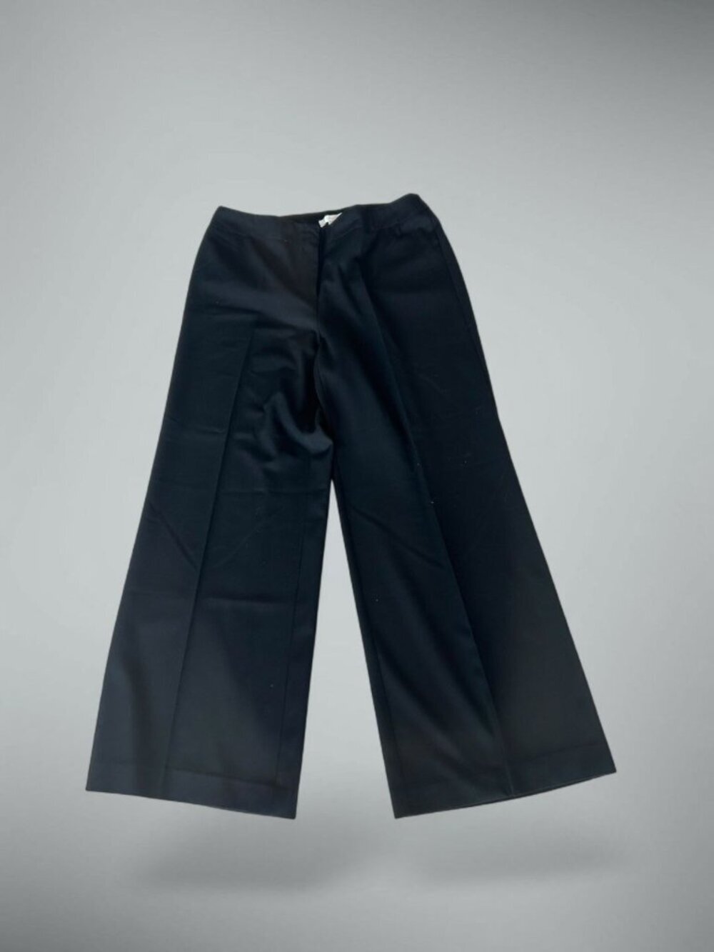 Chico's Black Wide Leg Dress Slacks Pants Capsule Minimalist Size 2 Large